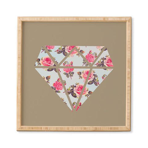 Allyson Johnson Floral Diamond Framed Wall Art