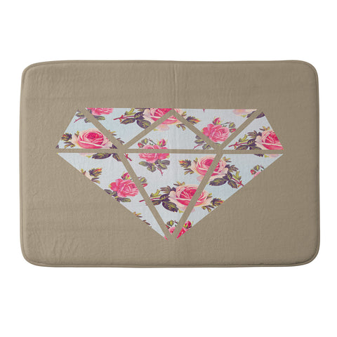 Allyson Johnson Floral Diamond Memory Foam Bath Mat