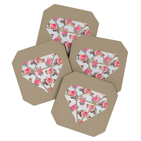 Allyson Johnson Floral Diamond Coaster Set