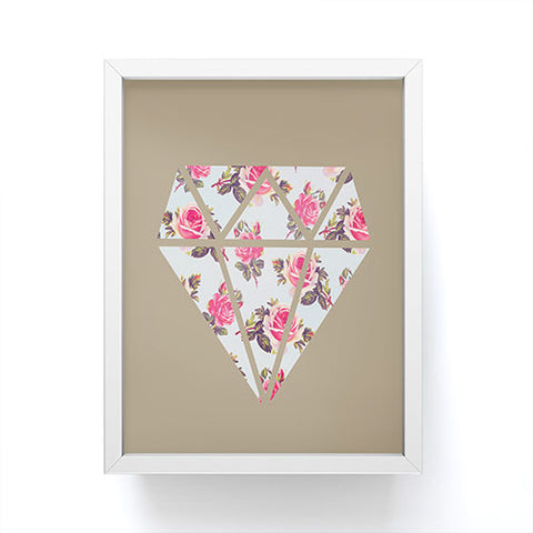 Allyson Johnson Floral Diamond Framed Mini Art Print
