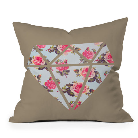Allyson Johnson Floral Diamond Outdoor Throw Pillow