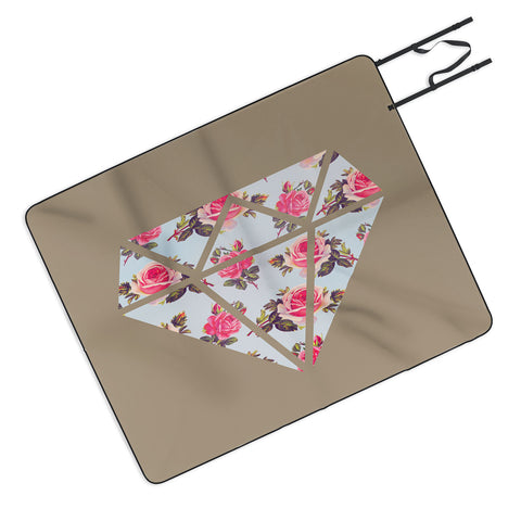 Allyson Johnson Floral Diamond Picnic Blanket