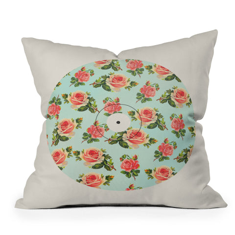 Allyson Johnson Floral Vinyl Outdoor Throw Pillow