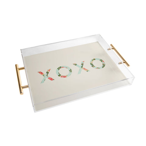 Allyson Johnson Floral XOXO Acrylic Tray
