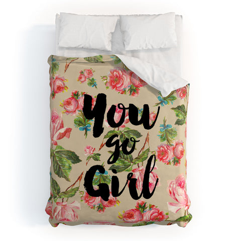 Allyson Johnson Floral You Go Girl Duvet Cover