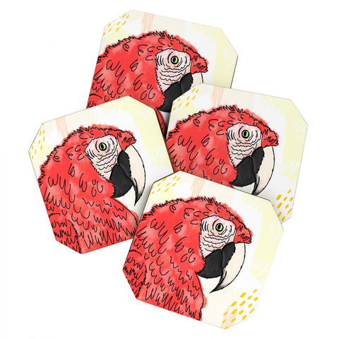 Allyson Johnson Gilbert the Parrot Coaster Set