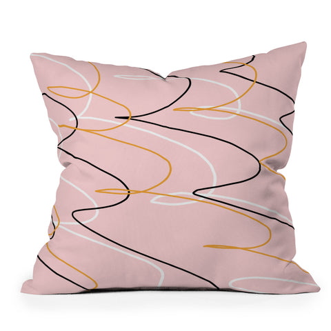 Allyson Johnson Golden curls Outdoor Throw Pillow