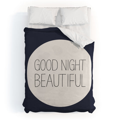 Allyson Johnson Good Night Beautiful Duvet Cover