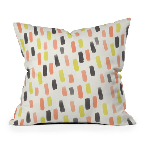 Allyson Johnson Halloween Brush Strokes Outdoor Throw Pillow