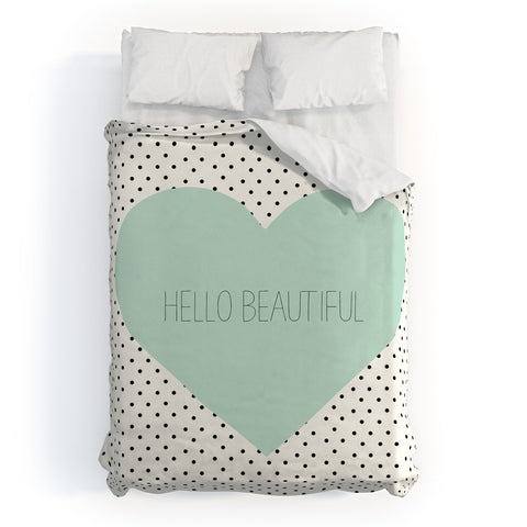 Allyson Johnson Hello Beautiful Heart Duvet Cover