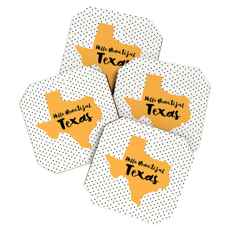 Allyson Johnson Hello beautiful Texas Coaster Set