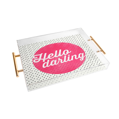 Allyson Johnson Hello Darling Dots Acrylic Tray