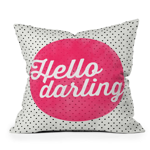 Allyson Johnson Hello Darling Dots Outdoor Throw Pillow