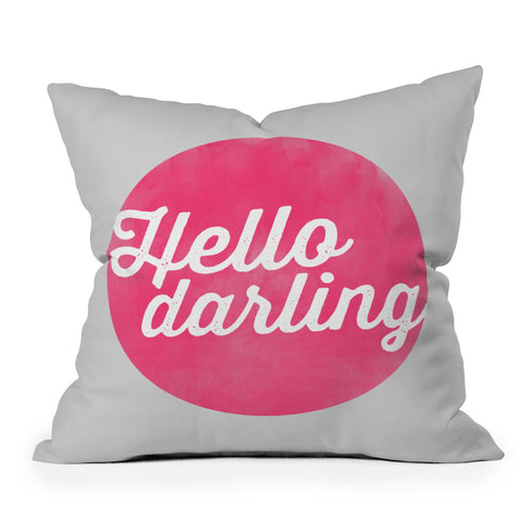 Allyson Johnson Hello Darling Outdoor Throw Pillow