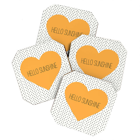 Allyson Johnson Hello Sunshine Heart Coaster Set