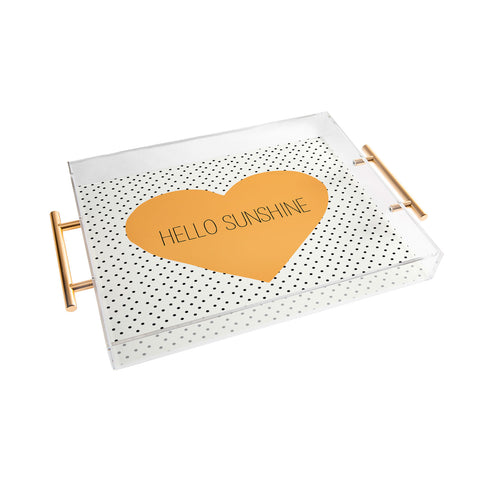 Allyson Johnson Hello Sunshine Heart Acrylic Tray