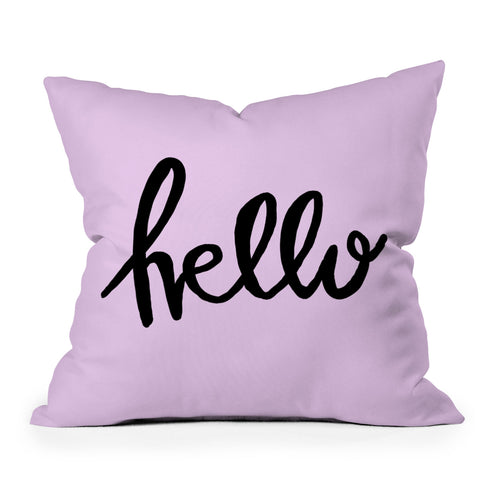 Allyson Johnson Hi Hello Outdoor Throw Pillow