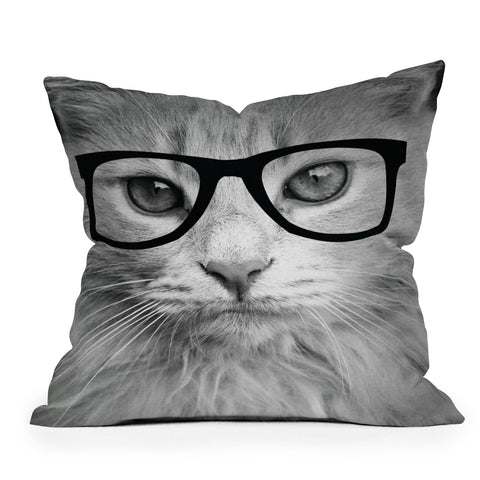 Allyson Johnson Hippest Cat Outdoor Throw Pillow