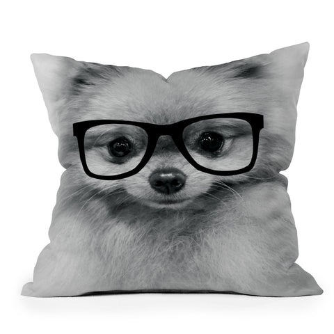 Allyson Johnson Hippest Pomeranian Outdoor Throw Pillow