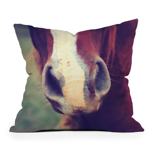 Allyson Johnson Horse Sense 1 Outdoor Throw Pillow