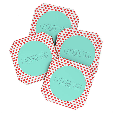Allyson Johnson I Adore You Coaster Set