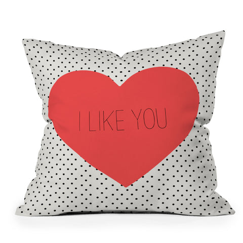 Allyson Johnson I Like You Outdoor Throw Pillow