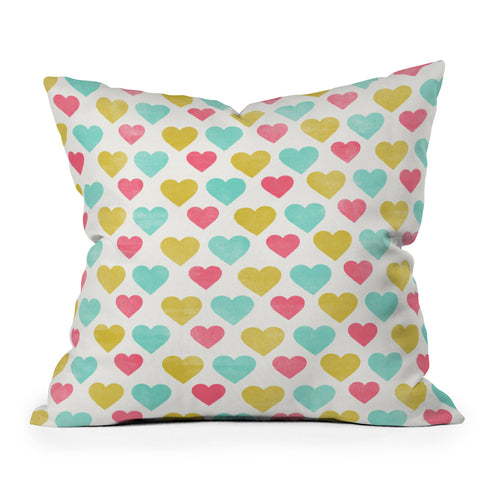 Allyson Johnson I Love You With All My Heart Outdoor Throw Pillow