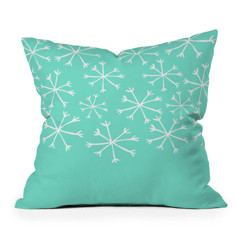 Allyson Johnson Its snowing Outdoor Throw Pillow