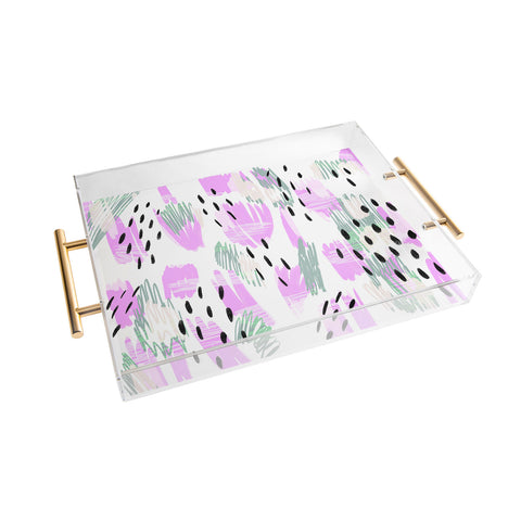 Allyson Johnson Jordan Bold abstract Acrylic Tray