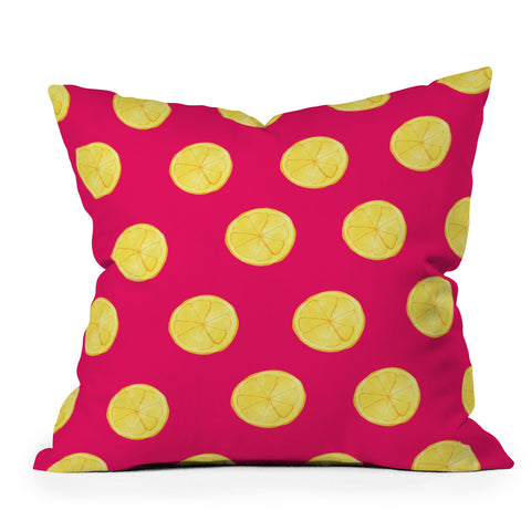 Allyson Johnson Lemony Outdoor Throw Pillow
