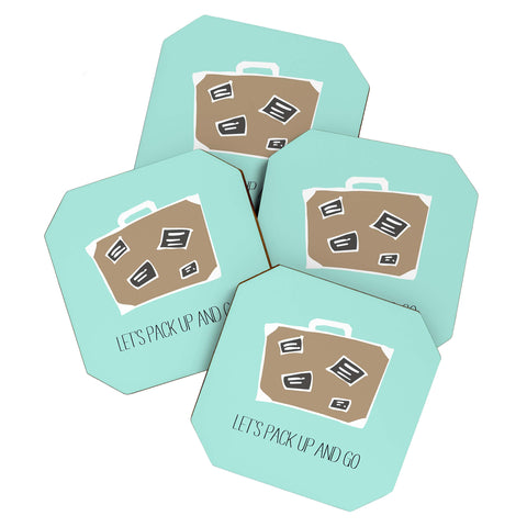 Allyson Johnson Lets pack up and go Coaster Set