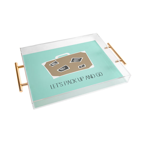 Allyson Johnson Lets pack up and go Acrylic Tray