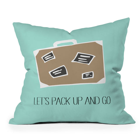 Allyson Johnson Lets pack up and go Outdoor Throw Pillow