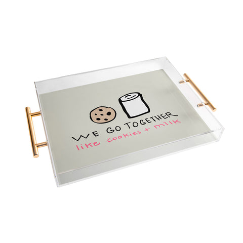 Allyson Johnson Like Cookies and Milk Acrylic Tray