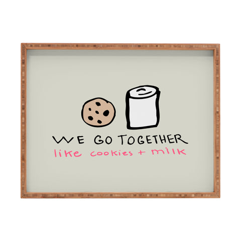 Allyson Johnson Like Cookies and Milk Rectangular Tray