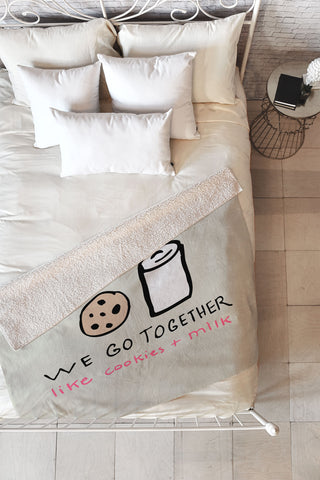 Allyson Johnson Like Cookies and Milk Fleece Throw Blanket