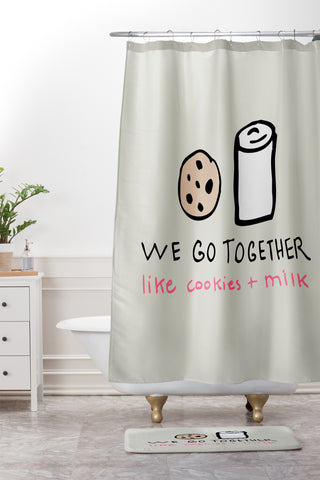 Allyson Johnson Like Cookies and Milk Shower Curtain And Mat