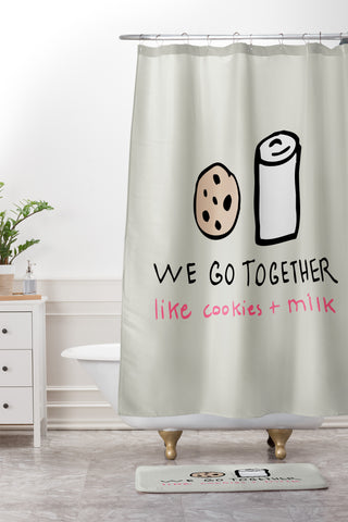 Allyson Johnson Like Cookies and Milk Shower Curtain And Mat