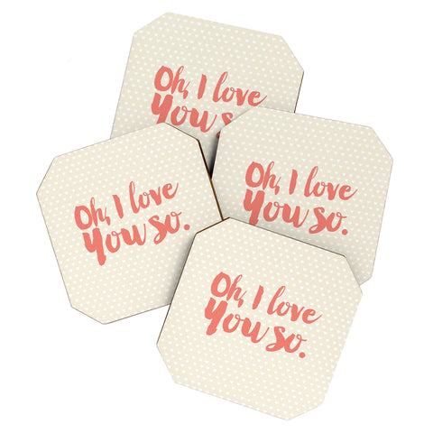 Allyson Johnson Love you so Coaster Set