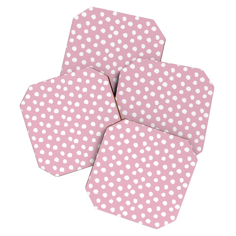 Allyson Johnson Mauve Dots Coaster Set