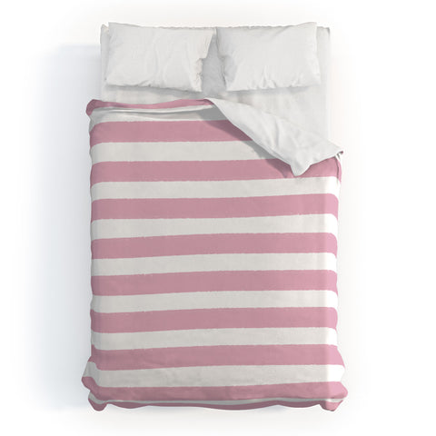 Allyson Johnson Mauve Stripes Duvet Cover
