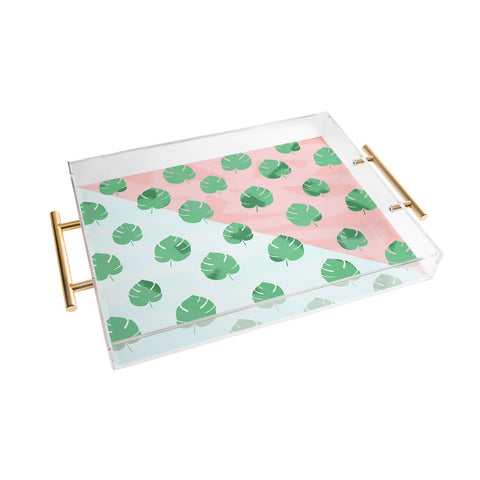 Allyson Johnson Mid Century Palm Acrylic Tray