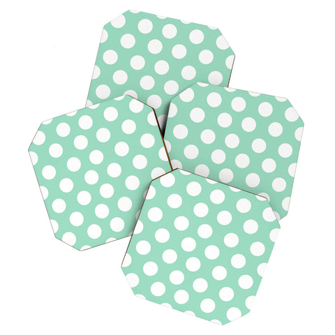 Allyson Johnson Mintiest Polka Dots Coaster Set