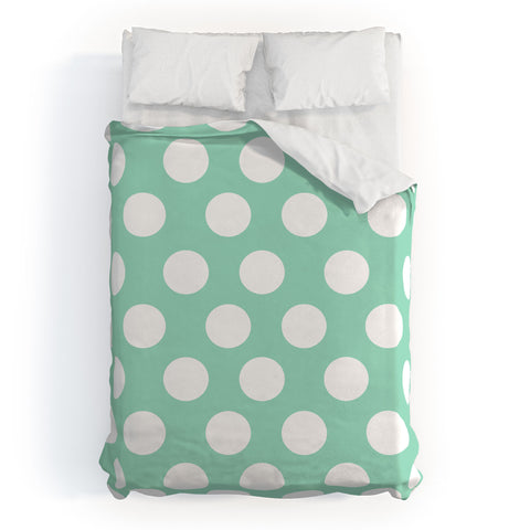 Allyson Johnson Mintiest Polka Dots Duvet Cover