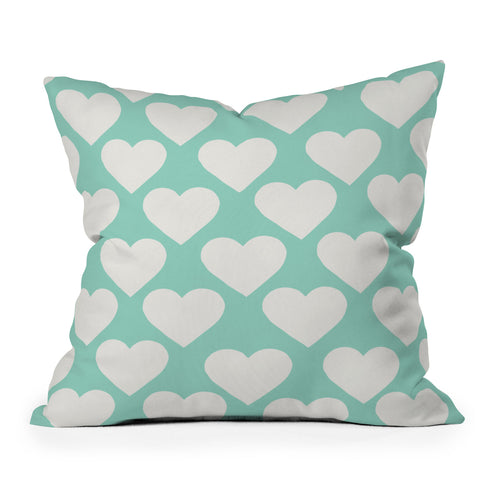 Allyson Johnson Minty Love Outdoor Throw Pillow