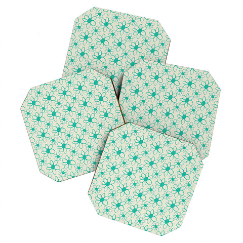 Allyson Johnson Mod Flowers Coaster Set