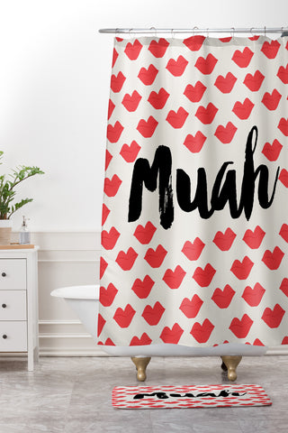 Allyson Johnson Muah Shower Curtain And Mat