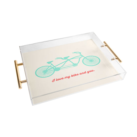 Allyson Johnson My Bike And You Acrylic Tray