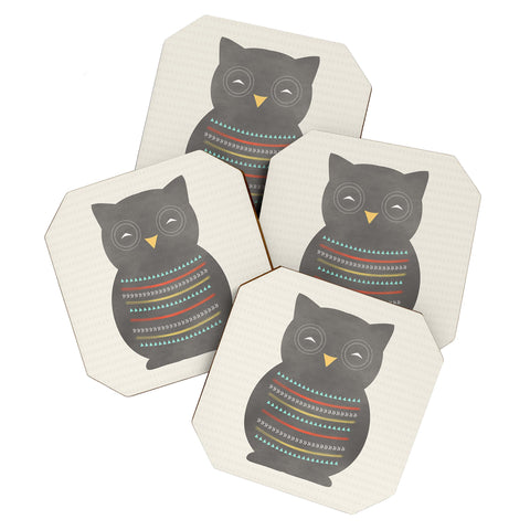 Allyson Johnson Native Owl 2 Coaster Set