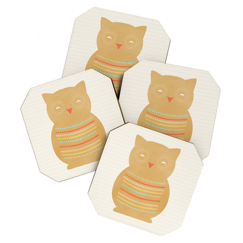 Allyson Johnson Native Owl Coaster Set